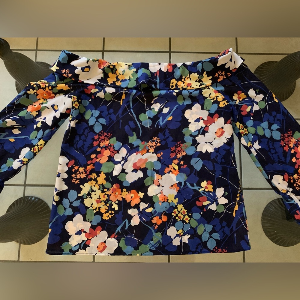 Banana Republic Multicolor Off The Shoulder Floral Blouse